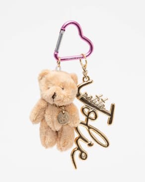 Chaveiro de ursinho de pelúcia da Petite Jolie.